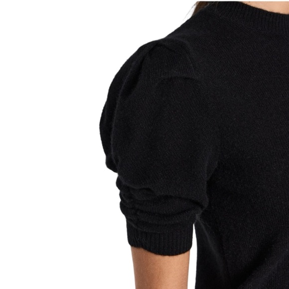 FRAME Ruched Sleeve Cashmere Sweater - Picture 14 of 15